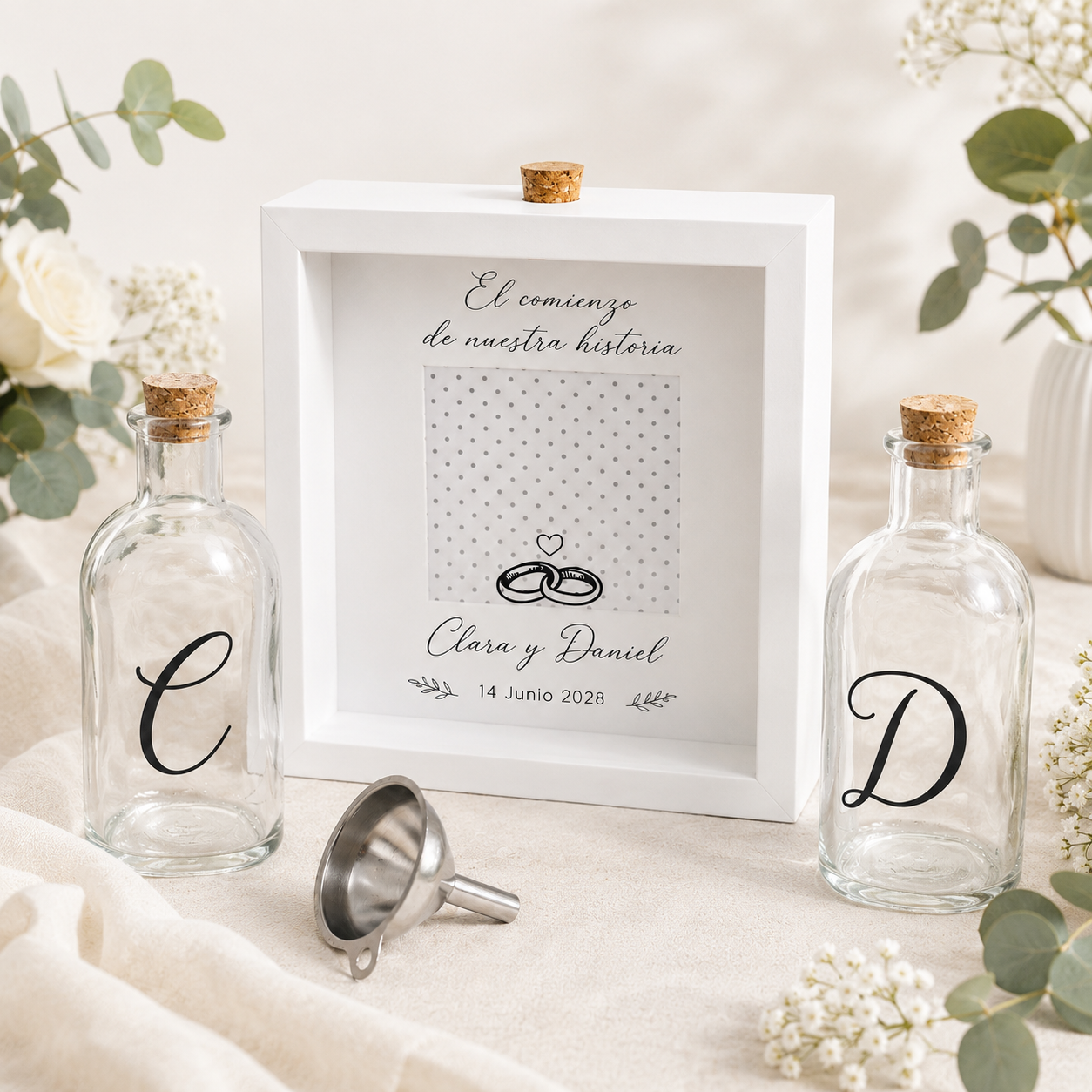 Kit del ritual de la arena para bodas personalizado